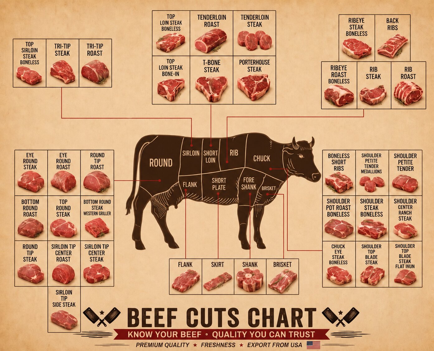 beef Cut Map
