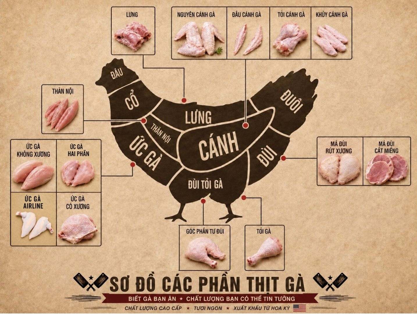 chicken Cut Map